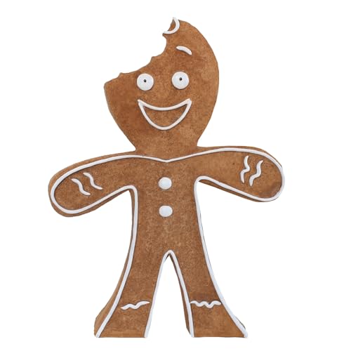 colourliving Lebkuchenfiguren aus Polyresin – Weihnachtsdeko Set | Große & kleine Varianten | Humorvolle Weihnachtsfiguren für Innenräume | Robuste Deko für die Adventszeit (Lebkuchenmann 2) von colourliving