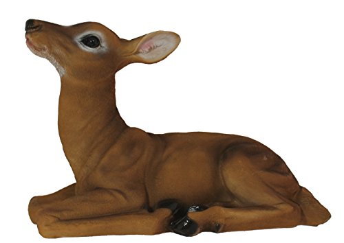 colourliving REH Figur Bambi Rehkitz Doris Rotwild liegend Deko Tierfigur Weihnachtsdeko Gartenfigur einheimisches Waldtier von colourliving