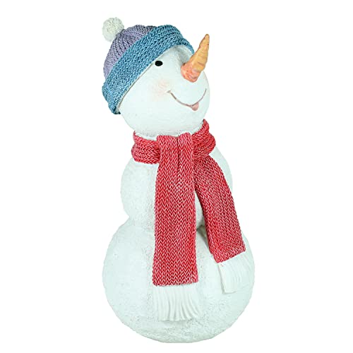 colourliving Schneemann Figuren Weihnachtsfiguren für draußen Schneemann Deko versch. Motive Outdoor Weihnachtsdeko winterliche Dekoration (Schal) von colourliving