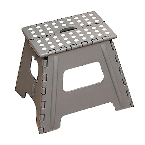 colourliving Sitzhocker Falthocker Klapphocker Badhocker Gartenhocker aus Kunststoff klappbar 150kg Tragkraft (grau) von colourliving