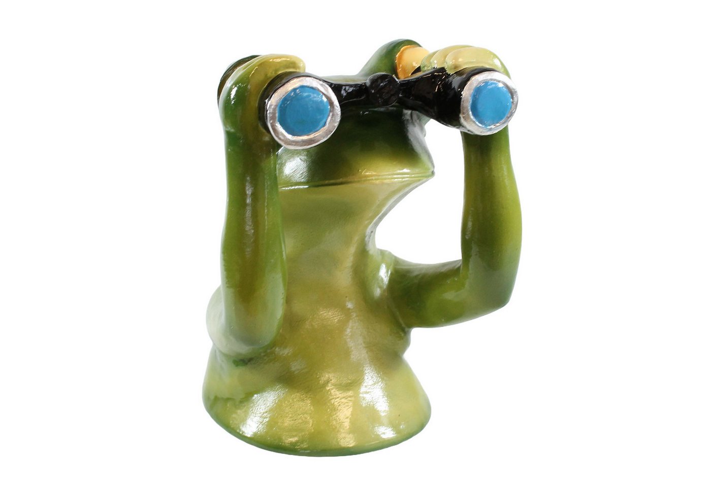 colourliving Teichfigur Frosch Figur mit Fernglas Frosch Deko auch als Gartenstecker, (1-St), sorgt für Schmunzeln bei Ihren Freuden und Nachbarn von colourliving