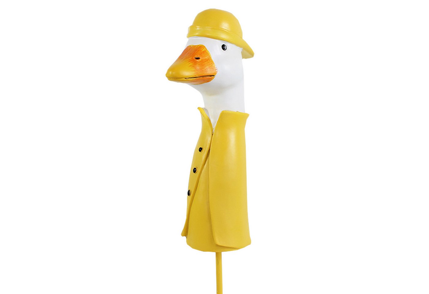 colourliving Tierfigur Gans im Regenmantel Gänsehals Gänsekopf Gartenstecker 33cm (1 St), als humorvolles Highlight in Ihrem Garten oder Terrasse von colourliving