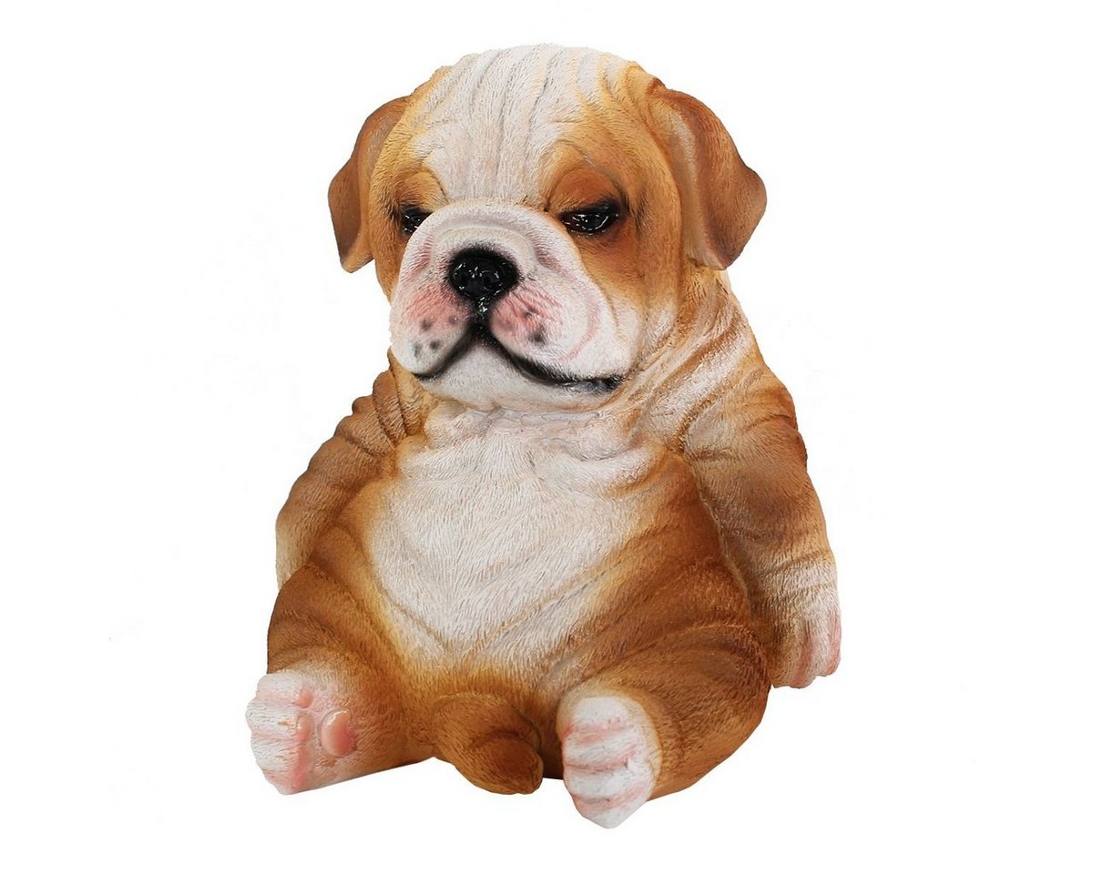 colourliving Tierfigur Hunde Figur Bulldogge Figur sitzend Hunde Deko lustige Hundefigur (1x sitzend), handbemalt, wetterfest von colourliving