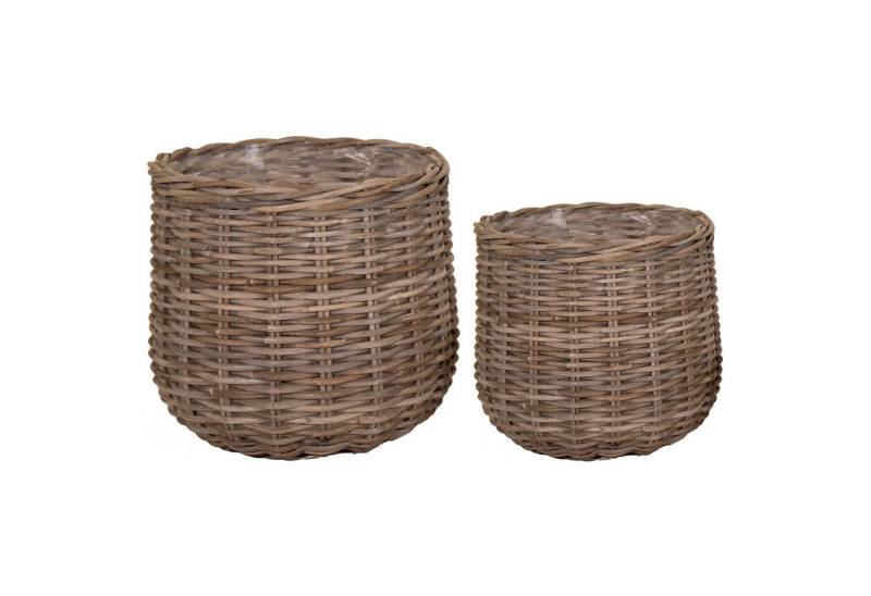 colourliving Weidenkorb Pflanzkorb Set 2-tlg. – Blumenkorb Rattan Weidenkorb & geflochten (2 St), smarte Ordnung in dein Zuhause mit dem 2-teiligen Weidekorb-Set von colourliving