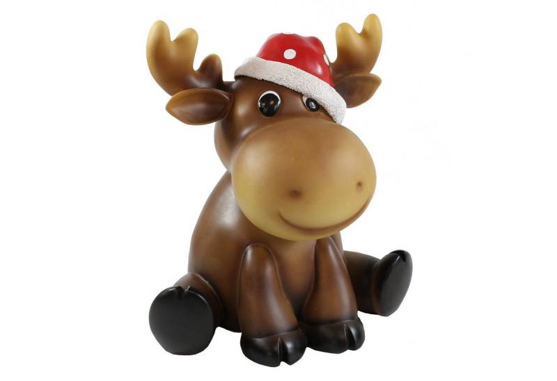 colourliving Weihnachtsfigur Deko Weihnachtselch Noel Elch Deko Figur handbemalt (1 St), witzige Weihnachtsfigur von colourliving