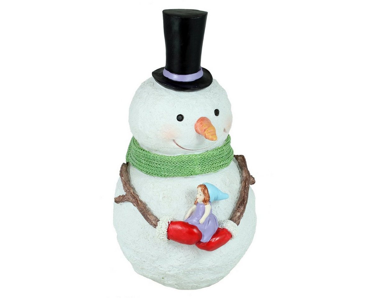 colourliving Weihnachtsfigur Schneemann Figur mit Zylinder Weihnachtsfiguren, Handbemalt, auch als Fensterdeko geeignet, Weihnachtsdeko von colourliving