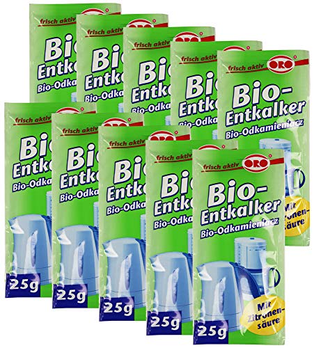 10x Orofix Bio-Entkalker Sparpack für Kaffeemaschinen & Wasserkocher - mit Zitronensäure (10 x 25g) von com-four
