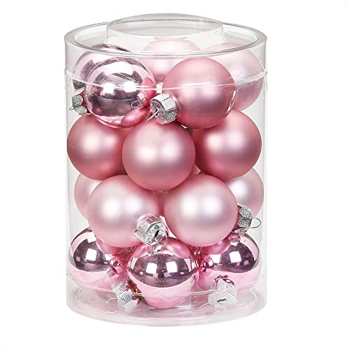 COM-FOUR® 20x Mini-Christbaumkugeln aus Glas - kleine Weihnachtskugeln für die Weihnachtsdekoration - Baumschmuck für den Weihnachtsbaum - Ø 3 cm von com-four