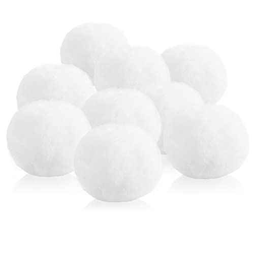 COM-FOUR® 9X Schneeball weiß, künstliche Schneebälle für Indoor-Schneeballschlachten, weiche Plüschbälle, Kunstschnee, tolle Weihnachtsdekoration, 8 cm (8cm - 09x Schneeball) von com-four