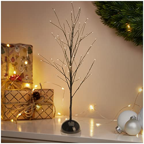 COM-FOUR® LED Baum als dekorative Beleuchtung - Lichterbaum mit 48 LEDs als Deko zu Weihnachten - Leuchtbaum für den Innenbereich (Baum mit Ständer - 48 LED) von com-four
