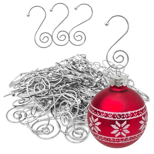 com-four® 100x Kugelaufhänger für Weihnachtsbaumschmuck - Aufhänger für Christbaumkugeln - Perfekt für Weihnachtskugeln von com-four
