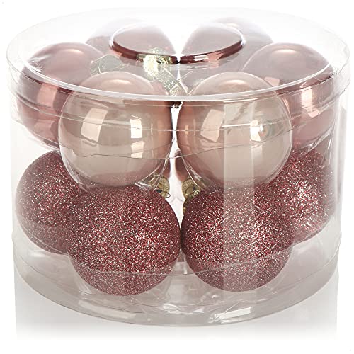 com-four® 12x Weihnachtskugel - Christbaumkugeln aus Glas für Weihnachten - Baumschmuck für den Christbaum - Christbaumschmuck - Glaskugeln von com-four