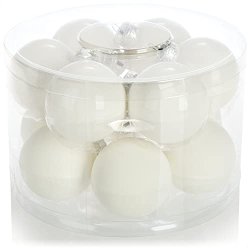 com-four® 12x Weihnachtskugel - Christbaumkugeln aus Glas für Weihnachten - Baumschmuck für den Christbaum - Christbaumschmuck - Glaskugeln von com-four