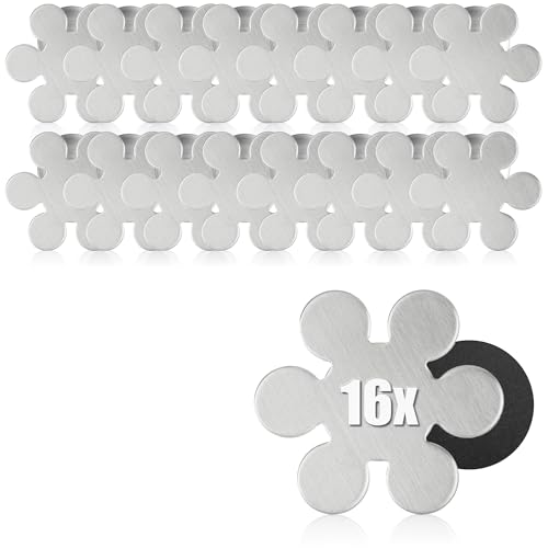 com-four® 16 Tischdeckenbeschwerer - Tischtuchgewichte aus Edelstahl - magnetische Tischtuchklammer - ca. 45g von com-four