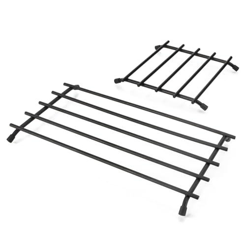 com-four® 2-teiliges Edelstahl Topfuntersetzer-Set mit Gummifüßen - rutschfeste Unterlage - hitzebeständige Untersetzer für Topf, Pfanne und Auflaufform von com-four