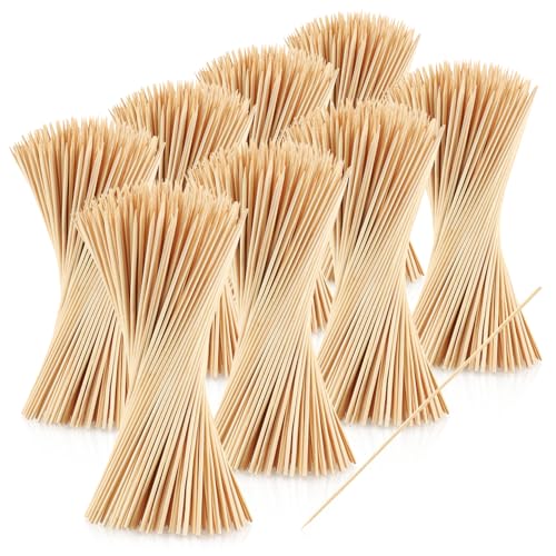 com-four® 2000x Schaschlik Spieße aus Bambus - lange Holzspieße zum Aufspießen von Fleisch und Früchten - Grillspieße für Gastronomie (2000 Stück - 25 cm - natur) von com-four