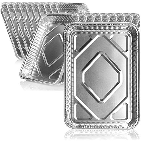 com-four® 20x Grillschale, Einweg-Schalen aus Aluminium, Alu-Grillpfanne zum Grillen, Kochen und Backen, Abtropfschale für Ofen, Grill und BBQ (20 Stück - 32 x 23 x 4 cm) von com-four
