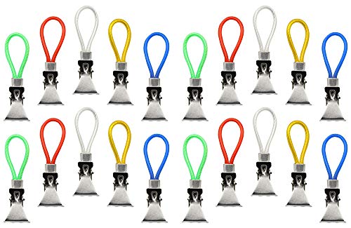 com-four® 20x Handtuchhalter-Clips aus Metall, Handtuchhaken zum Aufhängen von Handtüchern in 5 tollen Farben (5 Farben) von com-four