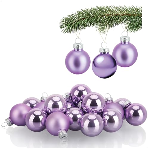COM-FOUR® 20x Mini-Christbaumkugeln aus Glas - kleine Weihnachtskugeln für die Weihnachtsdekoration - Baumschmuck für den Weihnachtsbaum - Ø 3 cm von com-four