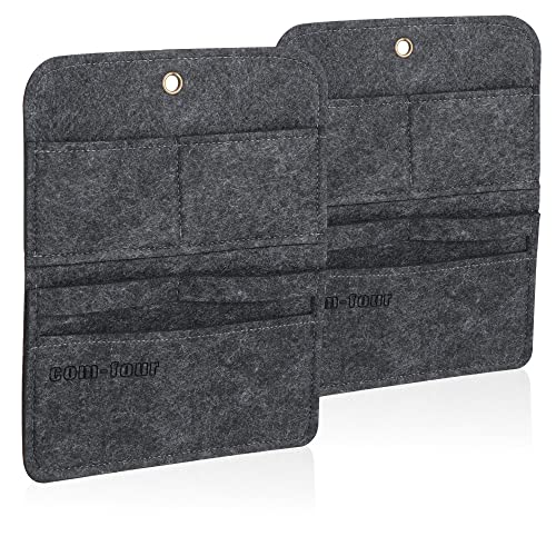 com-four® 2X Hängeregal - Praktischer Hängeorganizer aus Filz - Aufbewahrung zum Aufhängen - optimal für Zelt, Garage, Terrasse und Balkon (02 Stück - anthrazit) von com-four