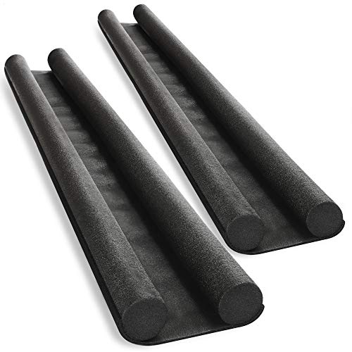 COM-FOUR® 2X Zugluftstopper für die Tür - Türbodendichtung - Luftzugstopper mit Doppeldichtung - Schutz vor Luftzug und Lärm - 86 cm von com-four