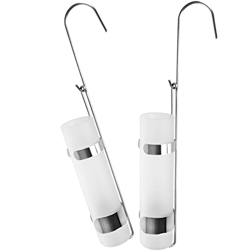 com-four® 2x Luftbefeuchter aus Glas - Heizungsverdunster zum Anhängen an die Heizung - Heizkörperverdunster mit zwei S-Haken (1x Verdunster-Glas) von com-four