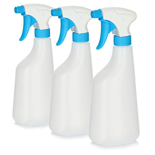 com-four® 3X Blumensprüher - Sprühflasche mit 28/400 Gewinde zur Bewässerung von Pflanzen - Wassersprühflasche zum Wasserzerstäuben (Standard - blau) von com-four