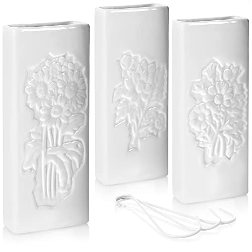 COM-FOUR® 3x Luftbefeuchter aus Keramik - Heizkörper-Verdunster zum Befeuchten der Raumluft - Wasserverdunster - Heizungsverdunster mit Blumen Prägung (03 Stück - Blumenprägung) von com-four