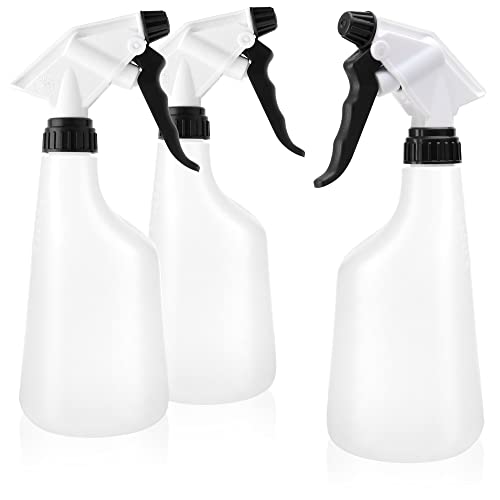 com-four® 3X Sprühflasche mit Skala - chemiebeständiger Pumpsprüher mit 28/400 Gewinde für Haushalt, Garten, Werkstatt, Auto - Zerstäuber 600 ml mit verstellbarer Düse (EPDM) von com-four