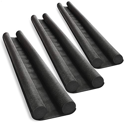 COM-FOUR® 3X Zugluftstopper für die Tür - Türbodendichtung - Luftzugstopper mit Doppeldichtung - Schutz vor Luftzug und Lärm - 86 cm von com-four