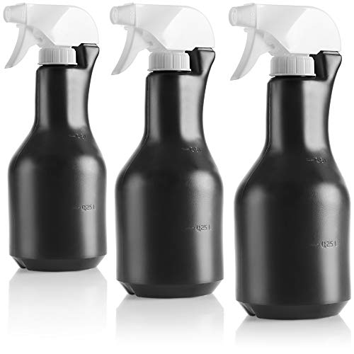 com-four® 3x Blumensprüher - Sprühflasche zur Bewässerung von Pflanzen - Wassersprühflasche zum Wasserzerstäuben und zur Schädlingsbekämpfung (3 Stück 0.5L anthrazit) von com-four