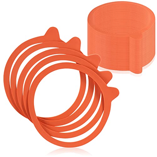 com-four® 40x Einkochring für Rundrandgläser - Einmachring zum luftdichtem Verschließen von Eingekochtem - Dichtungsring für Einmachgläser - Ersatzringe (40 Stück - rot) von com-four