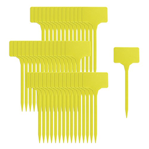 com-four® 45x Pflanzenschilder - Pflanzenstecker zum Beschriften - Stecketiketten - 15 cm (0045 Stück - gelb ohne Marker) von com-four