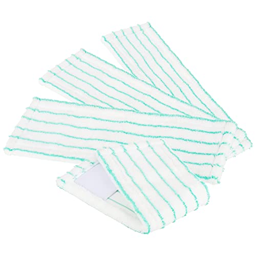 com-four® 4X Ersatz-Wischtuch für Bodenwischer - Mikrofaser Ersatz-Tuch für Wischmopp - Reinigungstücher für den Boden (4 Stück - türkis/weiß) von com-four