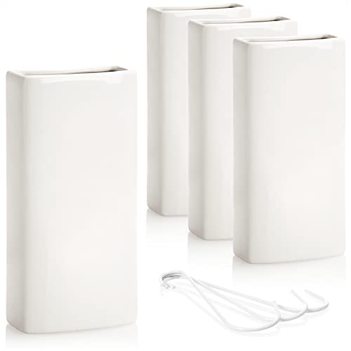 com-four® 4x Luftbefeuchter Heizung - Heizkörper Luftbefeuchter - Aufhängung innen - Heizung Wasserverdunster aus Keramik (weiß - innen Aufhängung) von com-four