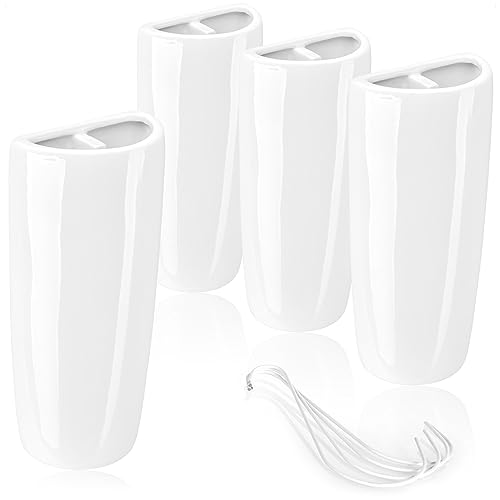 com-four® 4x Luftbefeuchter Heizung - Heizkörper Luftbefeuchter konisch - Heizung Wasserverdunster aus Keramik (weiß - konisch) von com-four