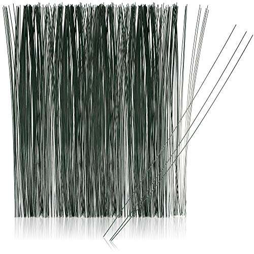 com-four® 500x Floristendraht - Drahtstäbe ummantelt für Pflanzen - Steckdraht grün - Basteldraht - Bindedraht zum Modellieren und Fixieren von Pflanzen - 300 x 0,8 mm (500 Stück - 300 x 0.8 mm) von com-four