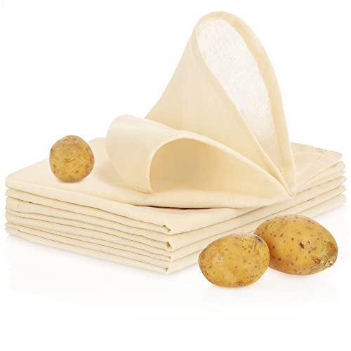 com-four® 5x Kartoffel-Press-Säckchen aus 100% Baumwolle - Kloßsack zur Herstellung von Knödeln und Klößen - Presstuch oder Seihtuch von com-four