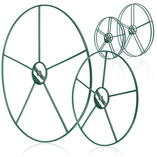 com-four® 6X Blumen- und Staudenhalter - Strauchstütze rund in Zwei Größen - Buschstütze für Blumen, Rankengewächse und Stauden von com-four