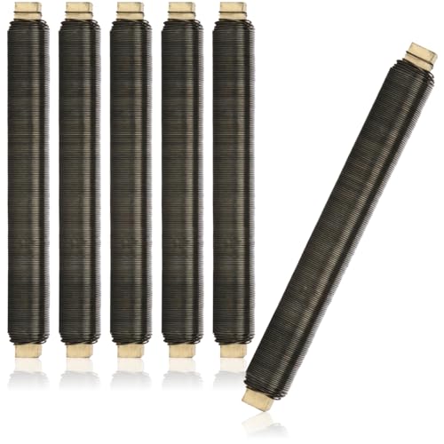 com-four® 6X Blumenwickeldraht-Set, Bindedraht geglüht auf Holzstab gewickelt, Stärke 0,65 mm, 600 g (Geglüht - 06 Stück) von com-four