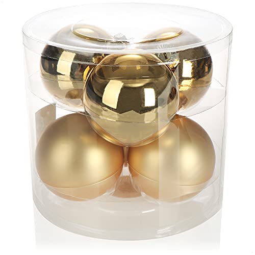 com-four® 6X Weihnachtskugel - Christbaumkugeln aus Glas für Weihnachten - Baumschmuck für den Christbaum - Christbaumschmuck - Glaskugeln von com-four