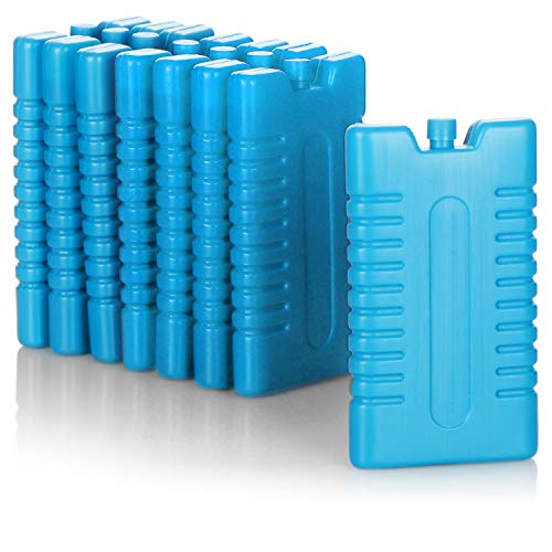 com-four® 8X Kühlakku für Kühltasche - Kühlelemente für Kühlbox - Kühlakkus für Haushalt und Freizeit - 220 ml (blau) von com-four