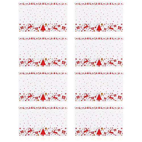 com-four® 8X Platzmatte für Weihnachten - Platzset mit Advents-Motiven für Küche und Esszimmer - Platzdeckchen mit winterlichen Motiv - weihnachtliches Tischset (Rentiere) von com-four