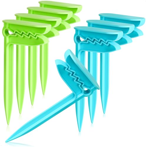 com-four® 8X Strand Handtuch Clips - Handtuchklammern zum Befestigen - Ideal für Strand, Reisen, Camping oder Picknick (08 Stück - Hering) von com-four
