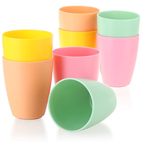 com-four® 8x Trinkbecher aus Kunststoff - bunte Mehrweg-Becher - bruchfeste Tassen für Camping, Pick-Nick und Geburtstagsparty - Outdoor-Geschirr [Auswahl variiert] (8 Stück - mehrfarbig) von com-four