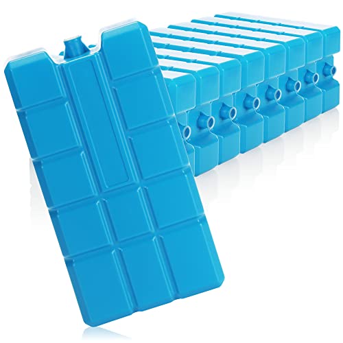 com-four® 9X Kühlakku XXL in blau - Kühlelemente für Kühlbox und Kühltasche - Kühlakkus für Haushalt und Freizeit von com-four