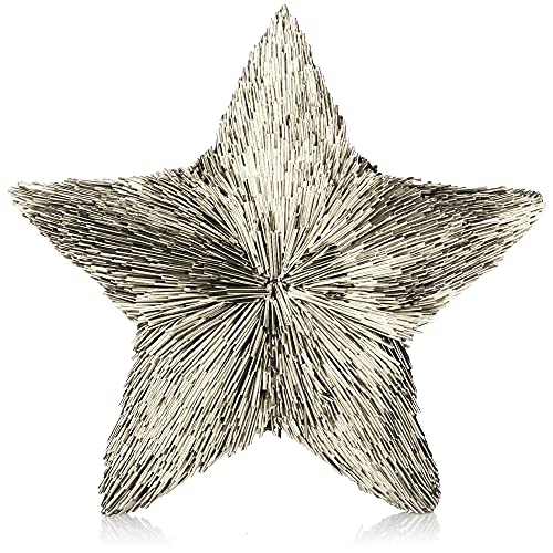 COM-FOUR® Deko-Stern 3D aus Kunststoff - metallisch glänzender Dekostern - Klassische Dekoration für Winter und Weihnachten - ca. 20cm (champagnerfarben) von com-four