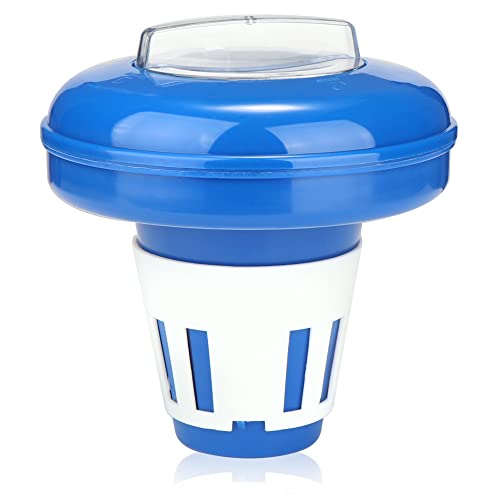 com-four® Dosierschwimmer für den Pool - Chemikalienspender für Chlor- oder Bromtabletten - zur dosierten Abgabe von Poolzusätzen (1 x 16.5 cm) von com-four