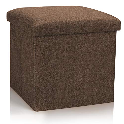 com-four® Faltbarer Hocker - Sitzhocker mit Stauraum - Aufbewahrungsbox zum Sitzen - 40 L von com-four