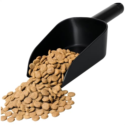 com-four® Futterschaufel zum Portionieren von Tierfutter (26,5 cm) – Sackschaufel aus Kunststoff - Messschaufel für Haustiere – Füllschaufel für Futter und Saatgut von com-four